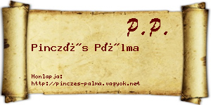 Pinczés Pálma névjegykártya